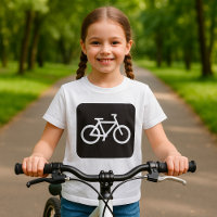 Símbolo de Bicicleta Minimalista Preto e Branco