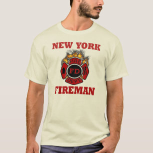 Camiseta Símbolo de Bombeiro de Nova Iorque