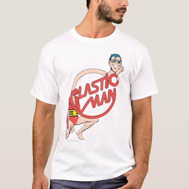 Camiseta Símbolo de borracha de homem plástico (Frente)
