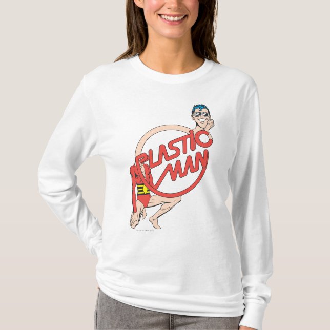 Camiseta Símbolo de borracha de homem plástico (Frente)