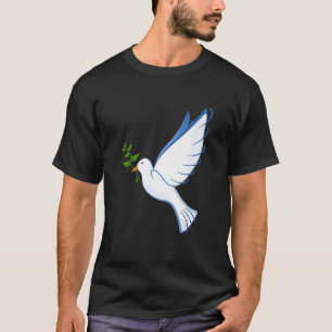 Camiseta Símbolo de Branqueamento de Oliva Voadora de Dove