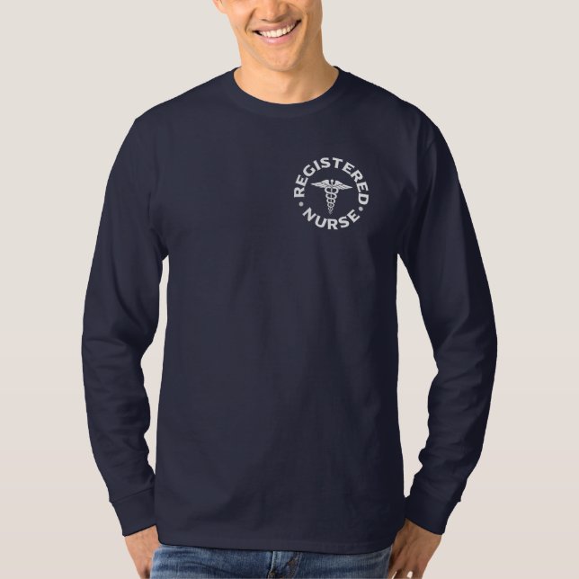 Camiseta Símbolo de Caduco Médico de Enfermeiro RN Registra (Frente)