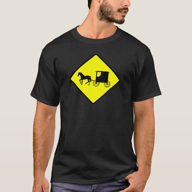 Camiseta Símbolo de Cruzamento Amish Clássico T-Shirt (Frente)