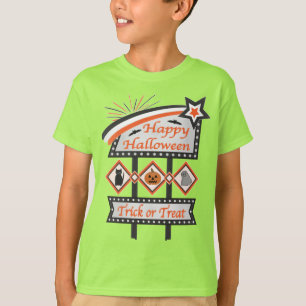 Camiseta Símbolo de Dia das Bruxas da Vintagem Retroativa -