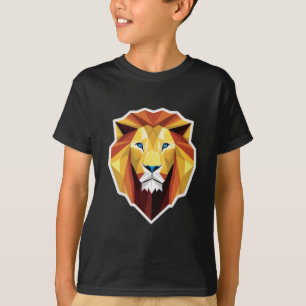 Camiseta Símbolo de dominância do emblema do leão geométric