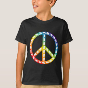 Camiseta Símbolo de elefantes e paz