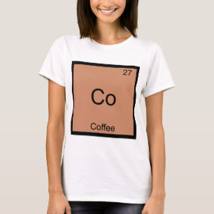 Camiseta Símbolo de Elemento de Química do Café Engraçado