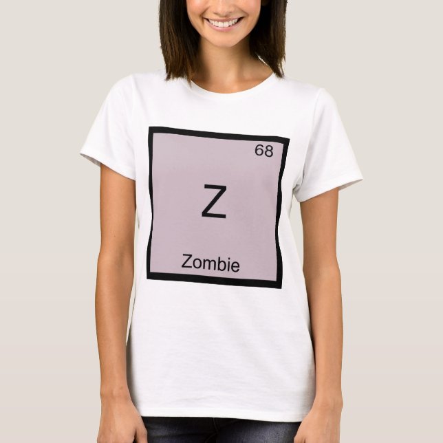Camiseta Símbolo de Elemento Químico Divertido Z - (Frente)