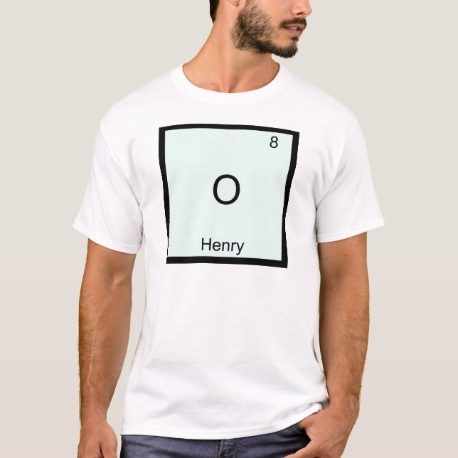 Camiseta Símbolo de Elemento Químico Engraçado O - (Frente)