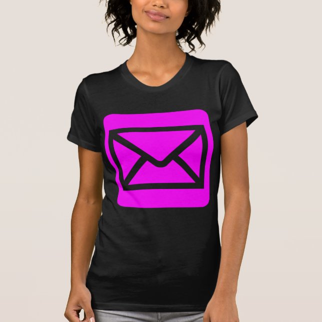 Camiseta Símbolo de envelope - Magenta (Frente)