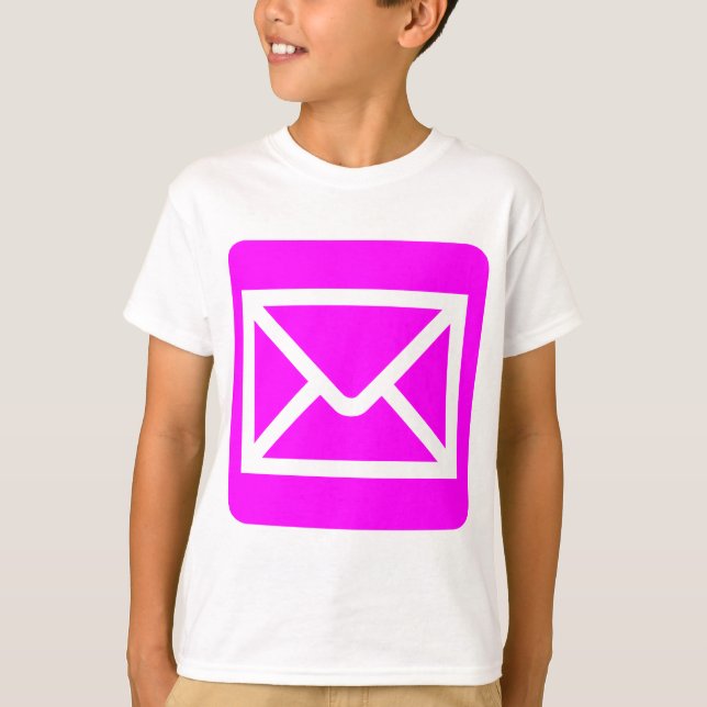 Camiseta Símbolo de envelope - Magenta (Frente)