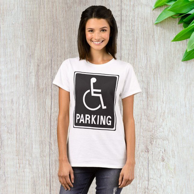 Camiseta Símbolo de estacionamento em cadeira de rodas (Criador carregado)