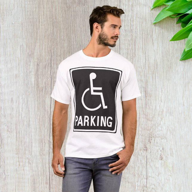 Camiseta Símbolo de estacionamento em cadeira de rodas (Criador carregado)