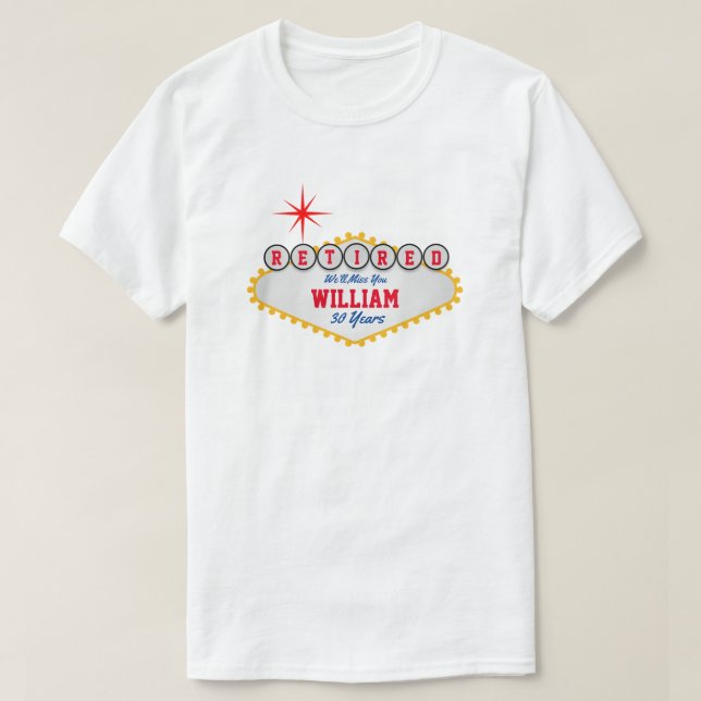 Camiseta Símbolo de estilo Las Vegas Personalizar aposentad (Frente do Design)