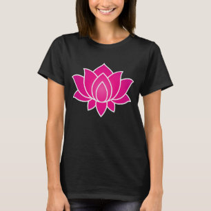 Camiseta Símbolo de Flor de Lotus rosa elegante