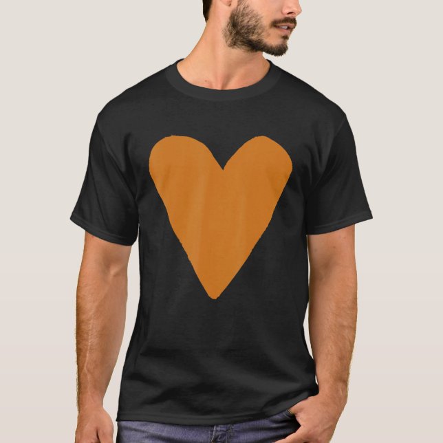 Camiseta Símbolo de forma cardíaca Amor bondade Ochre de pa (Frente)