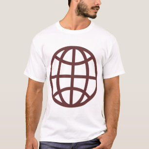 Camiseta Símbolo de Globo - Marrom Escuro
