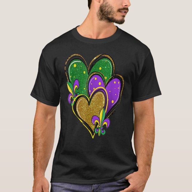Camiseta Símbolo de Gras Heart Glitter Impressão Fleur De L (Frente)