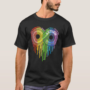 Camiseta Símbolo de Infinito Arco-íris do Autismo Conscient