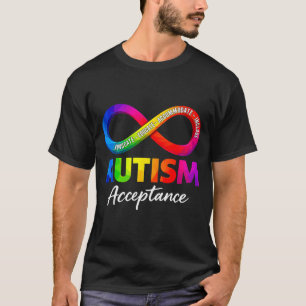 Camiseta Símbolo de infinito de aceitação do autismo consci