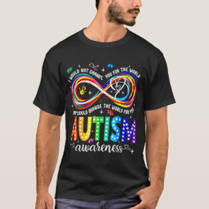 Camiseta Símbolo de Infinito de Consciência do Autismo Acei