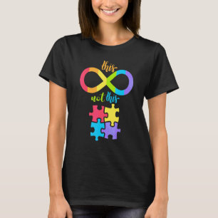 Camiseta Símbolo de Infinito do Autismo Não Peça de Puzzle