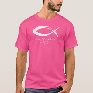 Camiseta Símbolo de Jesus Peixe Cristo Símbolo de Fé Cristã