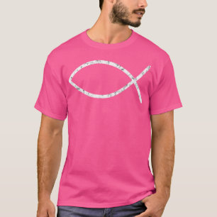 Camiseta Símbolo de Jesus Peixe Cristo Símbolo de Fé Cristã