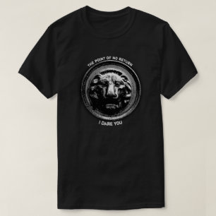 Camiseta Símbolo de Leão Antigo em Preto e Branco