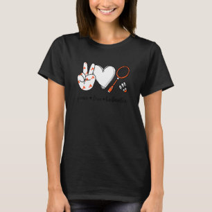 Camiseta Símbolo de Mão de Paz de Golfe da Paz Badminton