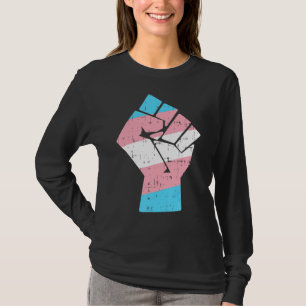 Camiseta Símbolo de mão transgênero: primeiro tran transsex