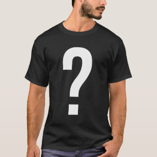 Camiseta Símbolo de Marca de Pergunta Marca de Pontuação