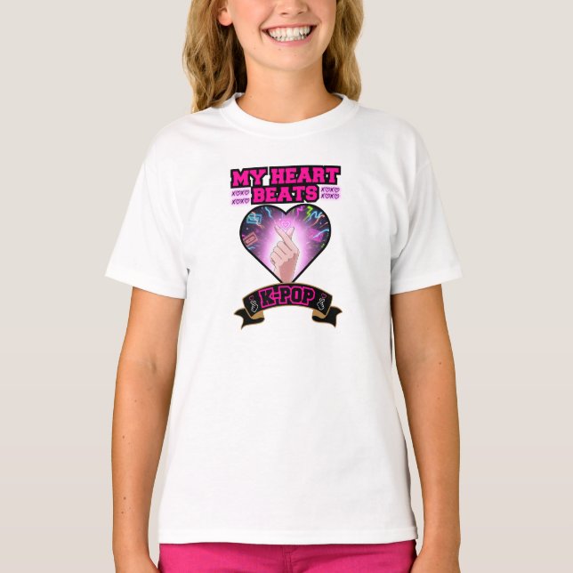 Camiseta Símbolo de música de encaixe do sinalizador do KPo (Frente)