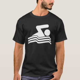 Camiseta Símbolo de natação Natação nadadora nadadora