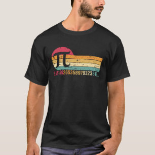Camiseta Símbolo de Nerd de Imagem Retroativa Engraçado Pi