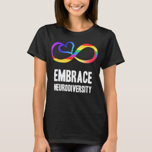 Camiseta Símbolo de Neurodiversidade Arco-Íris Infinito Aut