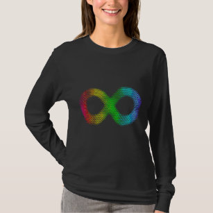 Camiseta Símbolo de Neurodiversidade Autismo Arco-íris Loop