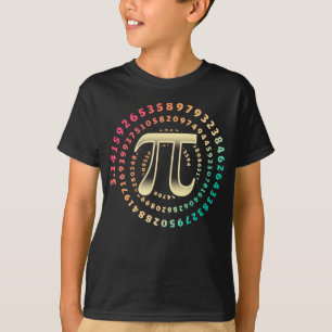 Camiseta Símbolo de Número de Dia 3.14 Pi Número Irracio
