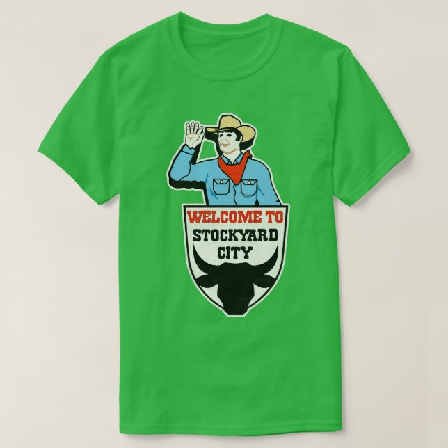 Camiseta Símbolo de Oklahoma da CIDADE STOCKYARD com defeit (Frente do Design)