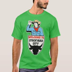 Camiseta Símbolo de Oklahoma da CIDADE STOCKYARD com defeit