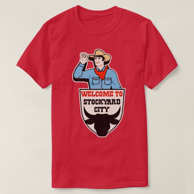 Camiseta Símbolo de Oklahoma da CIDADE STOCKYARD com defeit (Frente do Design)