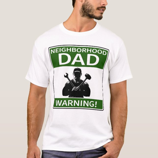 Camiseta Símbolo de Pai de vizinhança personalizável verde (Frente)