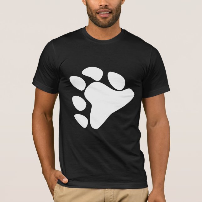 CAMISETA SÍMBOLO DE PATAS DE URSO BRANCO (Frente)