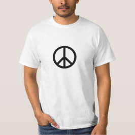 Camiseta Símbolo de paz anti-guerra branco preto