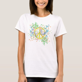 Camiseta Símbolo de paz bonito da borboleta do KRW