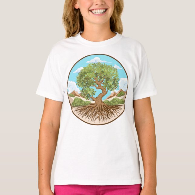 Camiseta Símbolo de paz da oliveira em terra livre na Pales (Frente)