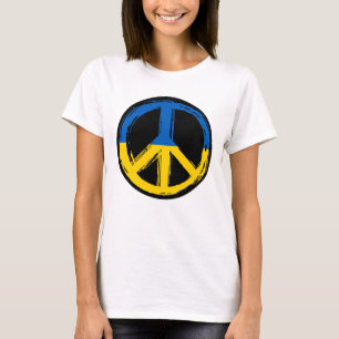 Camiseta Símbolo de Paz da Ucrânia Fique com a Ucrânia