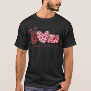 Camiseta Símbolo de Paz de dia de os namorados Love Hippie 
