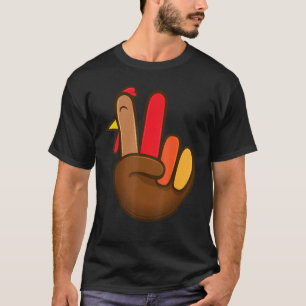 Camiseta Símbolo de Paz de Mão Turca Groovy Ação de Graças