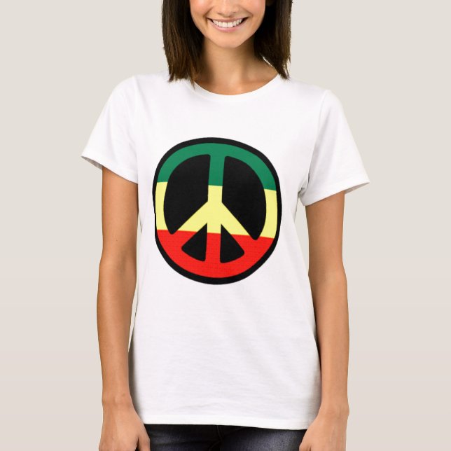 Camiseta Símbolo de paz de Rasta (Frente)